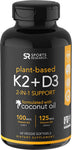 Vitamin K2 + D3 with Organic Coconut Oil for Better Absorption